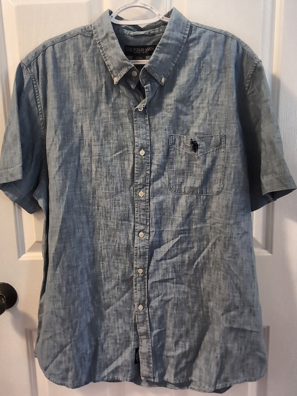 U.S. Polo Assn. Light Blue Short-Sleeve Button-Down Shirt